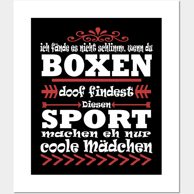 Boxen Mädchensport Hobby Geschenk Boxhandschuhe Wall Art by FindYourFavouriteDesign